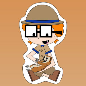 Albert Tickling Meerkat Sticker