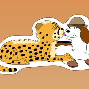 Houdini And Cheetah Sticker