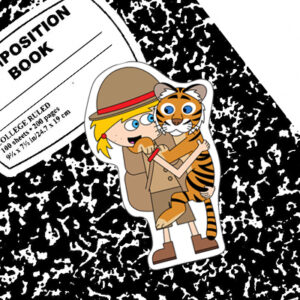 Maddie And Tiger Cub Sticker